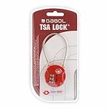 Candado TSA con llave. GABOL CANDADO Redondo Combi, Adultos Unisex, Rojo (Rojo), Talla Única