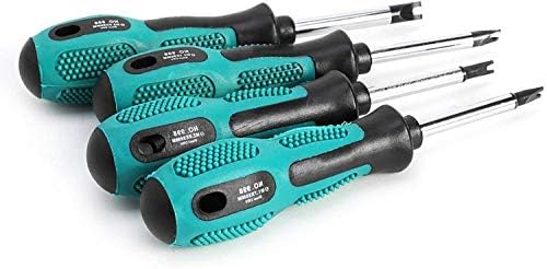 4 Pcs 8cm Long Nonslip Handle Magnetic Spanner Head Screwdriver Set