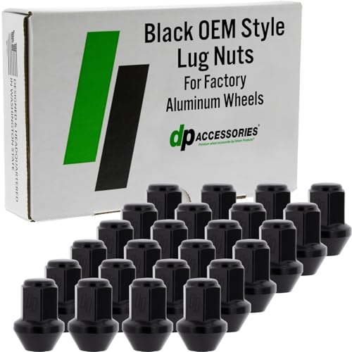 Image of DPAccessories Lug Nuts Compatible with 2021-2026 Ford F-150 | Black OEM Style | for Factory Aluminum Wheels Only | Set of 24 Wheel Nuts | DFOF1514F-BK /1