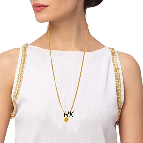 Image of Handicraft Kottage 1gm 22Ct Gold Plated chain with Pendant | latest & Stylish Celebrity Inspired Chain /Necklace /Jewellery Set /Fashion jewellery for Men, Women Boys Girls
