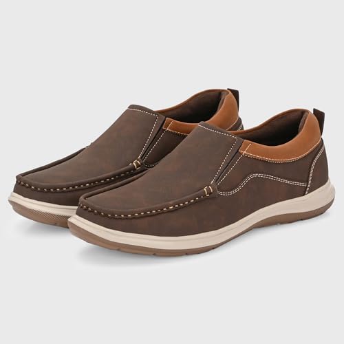 Image of Centrino Slip On Shoes for Man | Loafers for Men Stylish | Soft Cushioned Insole | Lightweight Comfortable Moccasins | Hand-Stitched Design | Casual Mens Loafer Shoes for All-Day Comfort (9785)