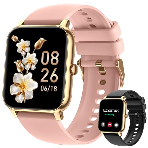 zhizhi Reloj Inteligente Mujer Hombre Smartwatch con Llamadas: Bluetooth Impermeable Smart Watch Deportivo Pulsera Pulsómetro Monitor de Sueño Digital Actividad Fitness Tracker para iPhone Android