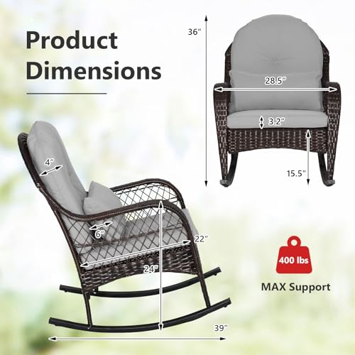 Tangkula-Outdoor-Wicker-Rocking-Chair-Patio-Rattan-Rocker-with-Seat-Back-Cushions-Waist-Pillow-Sturdy-Metal-Frame-Mix-Brown-Outdoor-Rocker-for-Balcony-Porch-Backyard Tangkula Outdoor Wicker Rocking Chair Patio Rattan Rocker with Seat Back Cushions Waist Pillow Sturdy Metal Frame Mix Brown Outdoor Rocker for Balcony Porch Backyard