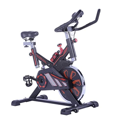 Image of Exercise Bike Stationary Indoor Cycling Bike Cycle Bike for Home Cardio Gym Belt Drive Workout Bike with 15kg Flywheel LCD Monitor Carbon Steel Stand