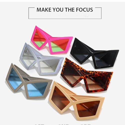 Lunettes de soleil œil de chat surdimensionnées pour protéger vos yeux à la plage avec style - 2