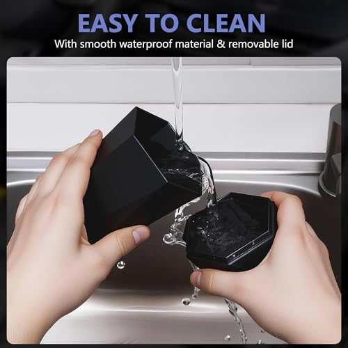 Image of Car Trash Can with Lid - 1-Pack, Interior Accessories for Vehicles, Leakproof Garbage Can with 30 Detachable Trash Bags, Multipurpose Organizers and Storage Solutions for Home and Office