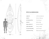 Elkton Outdoors Steelhead Inflatable Fishing Kayak Boat - 2 Person Angler Blow Up Tandem Kayak, Includes Paddles, Seats, Hard Mounting Points, Bungee Storage, Rigid Dropstitch Floor and Spray Guard