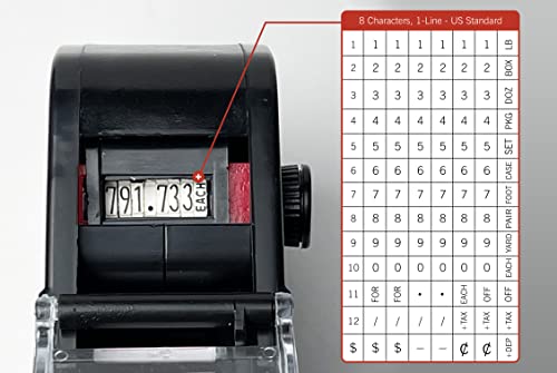 veltec Price Gun Starter 1-Line, 8 Digits – Includes 2000 White Labels, 1 Inker and Starter Labels Preloaded, and Extra Ink Roller