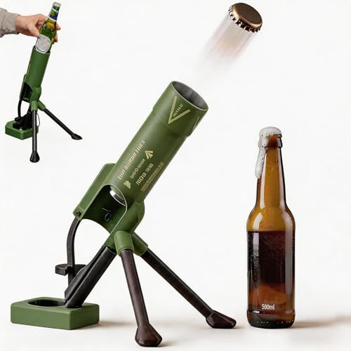 OKESYO 500ml Bierkanone Öffner Upgrade 2026 New Bier Mörser Flaschenöffner Suffkanone Flaschenöffner Raketen Bieröffner Biermörser Öffner für Bars Regale Party (B #1)