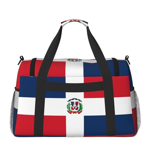 Flag Of The Dominican Republic Duffel Travel Gym Sports Overnight Weekend Duffle Bags For Men Women2