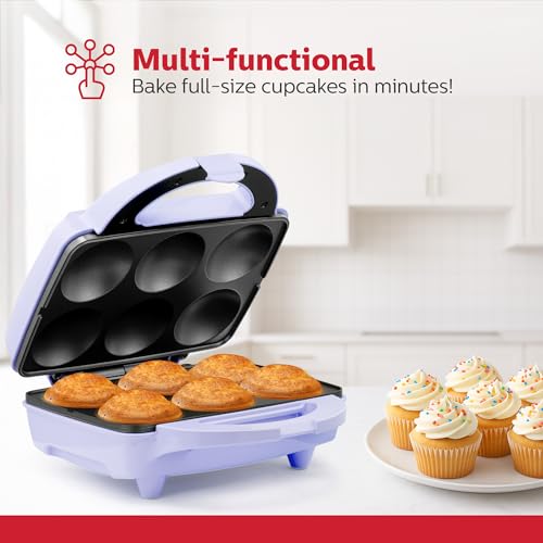 image for Holstein Housewares Non-Stick 6-Count Electric Cupcake Maker Machine �