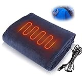 GangZhENgSd Car Blanket Heated, 12v Electric Car Blanket 43 X 60 Inches with 3 Speed Fast Heating...