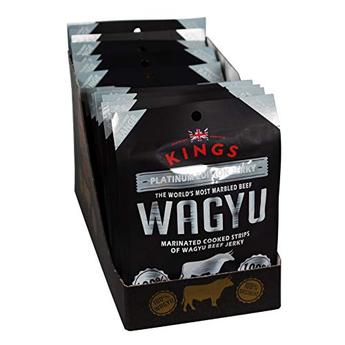 Kings Platinum Edition Wagyu Beef Jerky Packs Box of 16 x 25 Grams