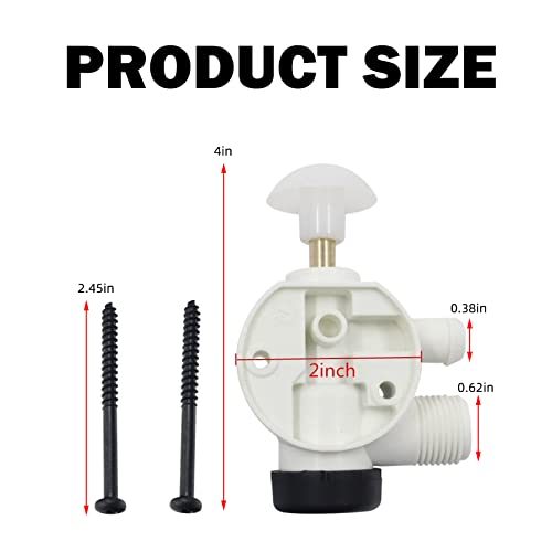 Image of RV Toilet Water Valve Assembly 385314349 Camper Trailer Toilet Repair Kit for Dometic Sealand EcoVac Vacuflush Pedal Flush Toilets Leak Resistant