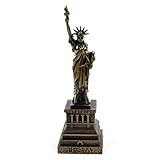 KLOUDCITY Beautyflier Vintage Antique Color Classic Home Desk Table Decoration, Replica, Figurine, Collectible Arificial World Famous Buildings Sculpture (6 Inch Statue of Liberty (Bronze Color))