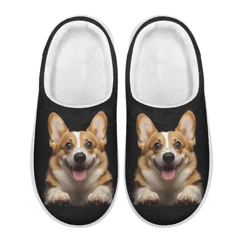 Xoenoiee Slippers for Women Men Slip-on Fuzzy House Slippers Non-Slip House Shoes for Indoor Outdoor Bedroom