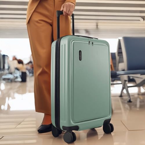 Image of 24 Inch Luggage with Spinner Wheels, Hard Shell Suitcase with TSA Locks for Luggage, Travel Large Suitcase, Expandable Hard Shell Suitcases, Sage Green