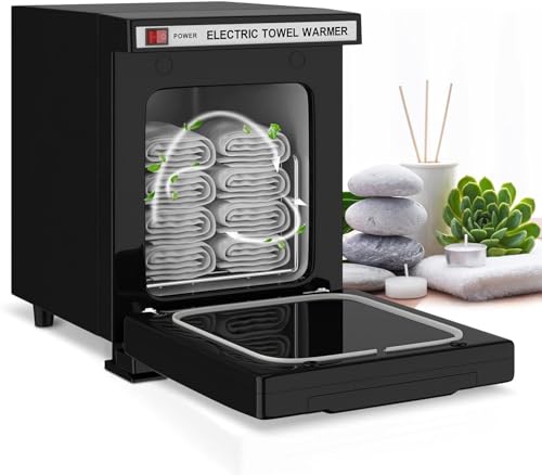 McbeAn 5L Towel Heating Cabinet, Professional Mini Heating Towel Warmer, 360° High Temperature Heating, Heat Conduction Evenly, for Bathroom, Barber, Salon, Beauty, Home