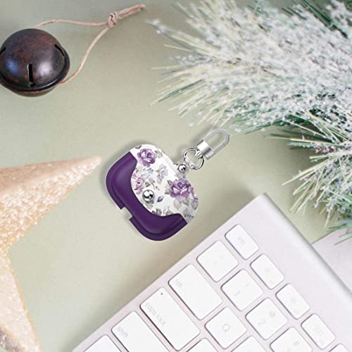 Wenew Leather Case For Airpods Pro 2019, Glitter Sequin Sparkle Crystal Cute Pu Protection Case Shockproof Drop Proof Protector Pouch Skin Metal Clasp Keychain (Purple) #TOP5