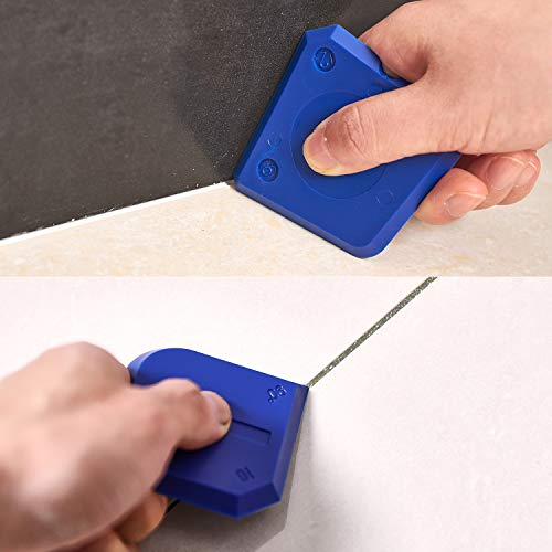 8 Pieces Caulk Tool Kit Sealant Silicone Finishing Tools Caulking Tools for Silicone Sealant Grout Finishing Sealing (Blue)