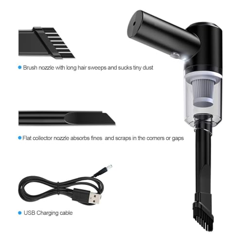 Image of Car Vacuum Cleaner 3 in 1 with 3 Attachments & Blower Dry Cleaning for Kitchen /Office /Car /Keyboard /Travel /Sofa /Office Cordless Handheld Vacuum Cleaner for Wet