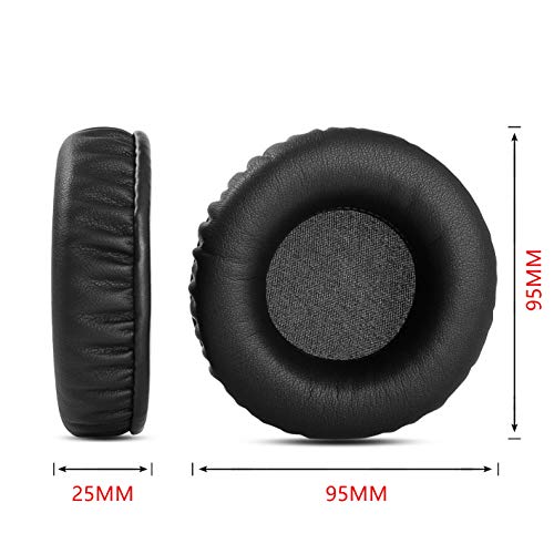 Reposición de almohadillas para Sony MDR-RF6500 RF6500 MDR RF 6500 Auriculares | Almohadillas de espuma con cuero de proteína y espuma viscoelástica, negro miniatura 2