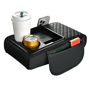 Generisch Autoarmlehne Organizer mit Getränkehalter Schwarz