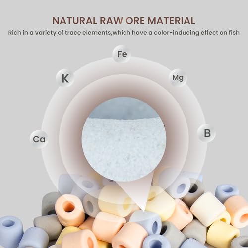 Image of UPETTOOLS Aquarium Filter Media, 5 in 1 Bio Ceramic Ring Balls for Aquarium Filter, Porous Filter Media for Freshwater and Marine Fish Tank /Pond (1.1lb)