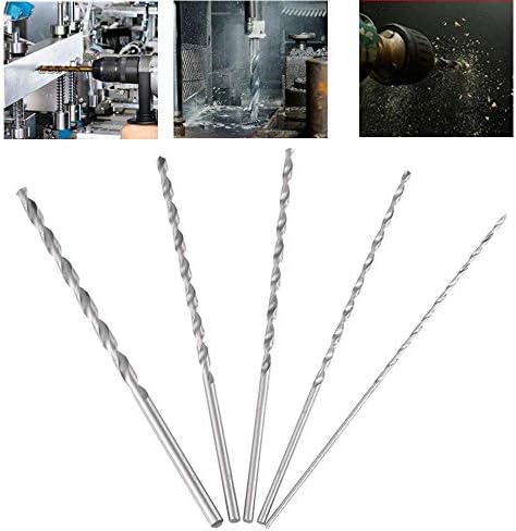 Extra Long High-speed Steel HSS Twist Drill Bit High hardness Spiral Drill Bit with Straight Shank Set for aluminum Wood Plastic 2-5mm