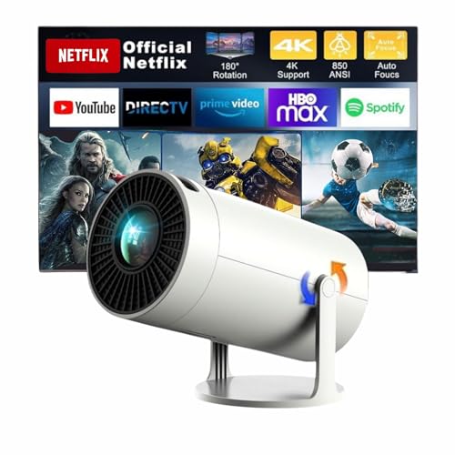 [2025 Upgraded & Android 11.0] Technyon Projector Ultra FHD 1080P for Home Theater, Outdoor & Gaming – 12000 Lumens Portable Projector with WiFi & Screen Mirroring – Compatible with iOS, Android, HDMI
