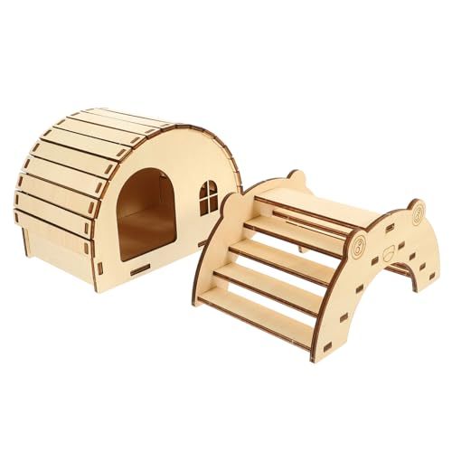 ROMISBABA - ROMISBABA 2pièces Cachette pour Hamster à Monter -même Pont pour Petits Animaux Décoration Habitat Maison pour Rats Nid pour Rats Cage pour Chinchillas