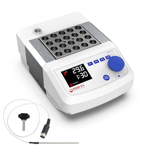 4E's USA Dry Bath Incubator - Single Block Programmable Lab Dry Bath Incubator, Digital Dry Block Incubator Heater with External Temperature Sensor, Max 150° C - Blocks not Included