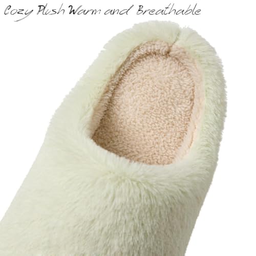 Image of Women's Men's Preppy Happy Face Slippers Comfy Warm Plush Slip-On House Slipper for Winter Indoor Soft Cushion Non-slip Fluffy Slides Slippers