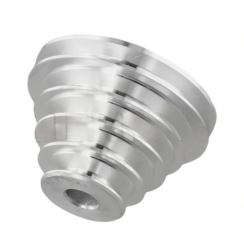 Juego de ruedas de polea Pagoda de aluminio, 67-71-86-96-111mm, ranura en V for taladro de mesa, prensa, equipo de maquinaria de taller, 14mm, 18mm, 22mm