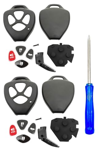 Coque de clé pour Toyota Rav4 Venza 4 boutons protection silicone ABS