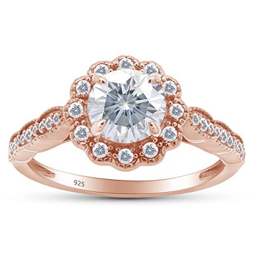 SAVEARTH DIAMONDS Center 0.75Jbg 6mm EhJbg lHAbTiCg XJbvX^C wC[ w 14KS[hI[o[ X^[OVo[ WG[ ւ̃Mtg, , ATiCg