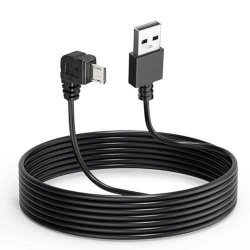 Image of Gebildet Dash Cam Cable for Micro Dash Cam,11.5FT L Angle Micro Adapter Dash Camera Power Cord,Dashcam Charger Cord for Mirror Camera,Driving Recorder,Car DVR