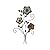 Stratton Home Decor S02369 Tricolor Flower Wall Decor, 19.25 W x 1.50 D x 30.00 H, Multi