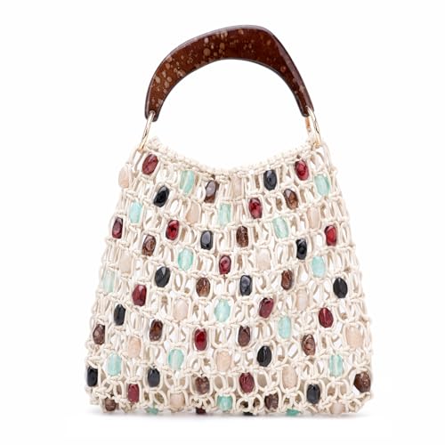Bolso Hobo de Crochet Boho para Mujer Ligero y Colorido miniatura 1