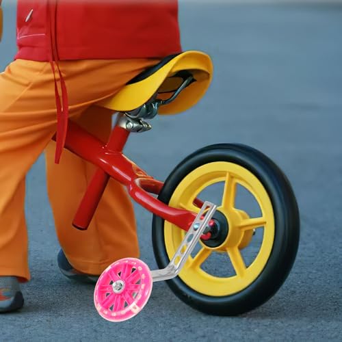 Ruedas de Entrenamiento para Bicicleta Cabilock LED Auxiliares con Luz Rosa miniatura 3