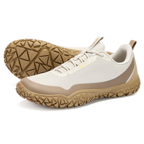 Image of Kricely Barefoot Shoes Men Comfortable Zero Drop Trail Running Shoes Non-Slip Minimalist Gym Shoe Mens Weightlifting Cross Training Sneakers