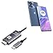 BoxWave Cable Compatible with Motorola Edge 40 - SmartDisplay Cable - USB Type-C to HDMI (6 ft), USB C/HDMI Cable for Motorola Edge 40 - Jet Black