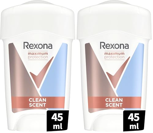 Rexona Maximum Protection Crema Antitranspirante Clean Scent 45 ml (Paquete de 2)