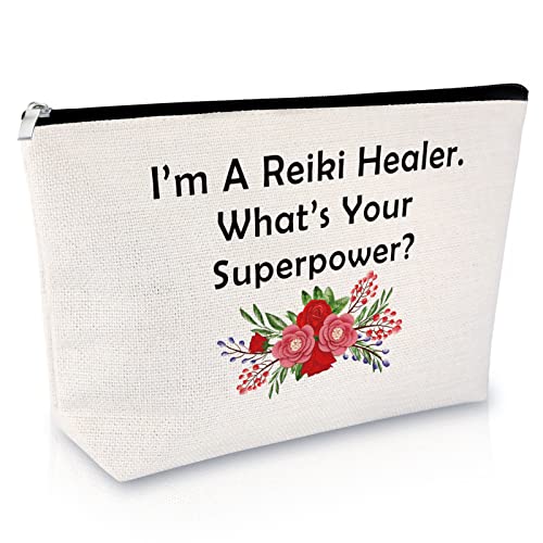 Reiki Master Gift Makeup Bag Thank You Gift for Reiki Healer Motivational Quote Gift for Girls Inspirational Gift for Women Relax Cosmetic Bag Birthday Christmas Gift for Her Travel Cosmetic Pouch