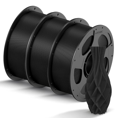 ANYCUBIC PLA Filament 1.75mm Schwarz 3kg, 3D Drucker Filament PLA, Filament 3d Druckmaterialien für FDM 3D-Drucker, Intelligente Identifikation