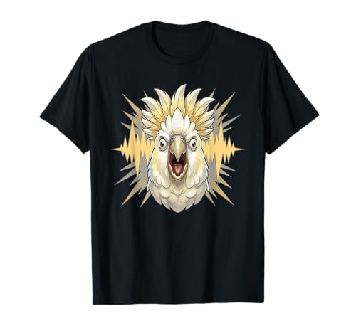 Loud Cockatoo Scream Funny Parrot Sound Wave T-Shirt