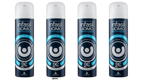 Infasil Uomo Derma 48h Fresh - Deodorante spray da uomo, con molecola 2C, freschezza intensa, 150 ml + portachiavi in omaggio