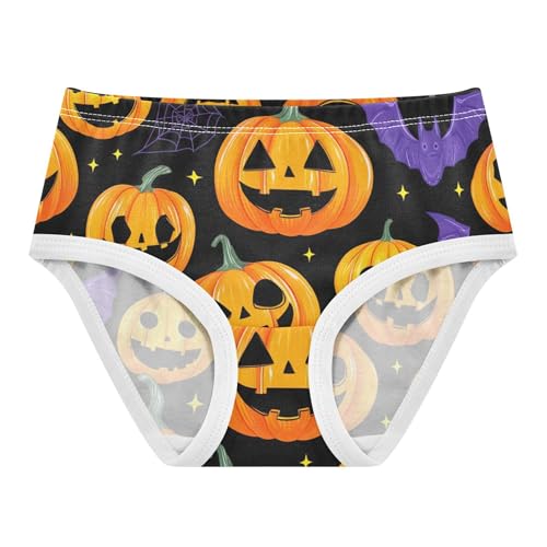 Cotton Toddler Girls Underwear Halloween Pumpkins Bat Panties Little Girl Stylish Briefs Kids Undies 2t