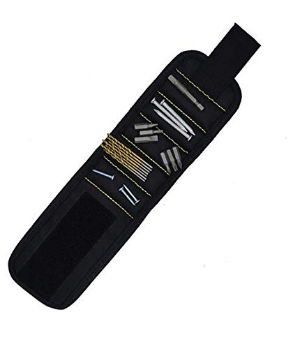Magnetic Wristband/Tool Belt has 10 STRONG Magnets-Holds Screws, Nails, Drill Bits, Nuts/Washers, Sewing/Knitting/Embroidery