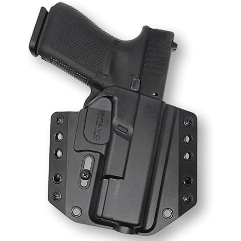 Bravo Concealment Holster for Glock 19 23 32 - OWB Holster - Custom Fit Glock 19 OWB Holster with Adjustable Retention - Built-in Sweat Guard for a Secure and Comfortable Carry - Right Hand Cover